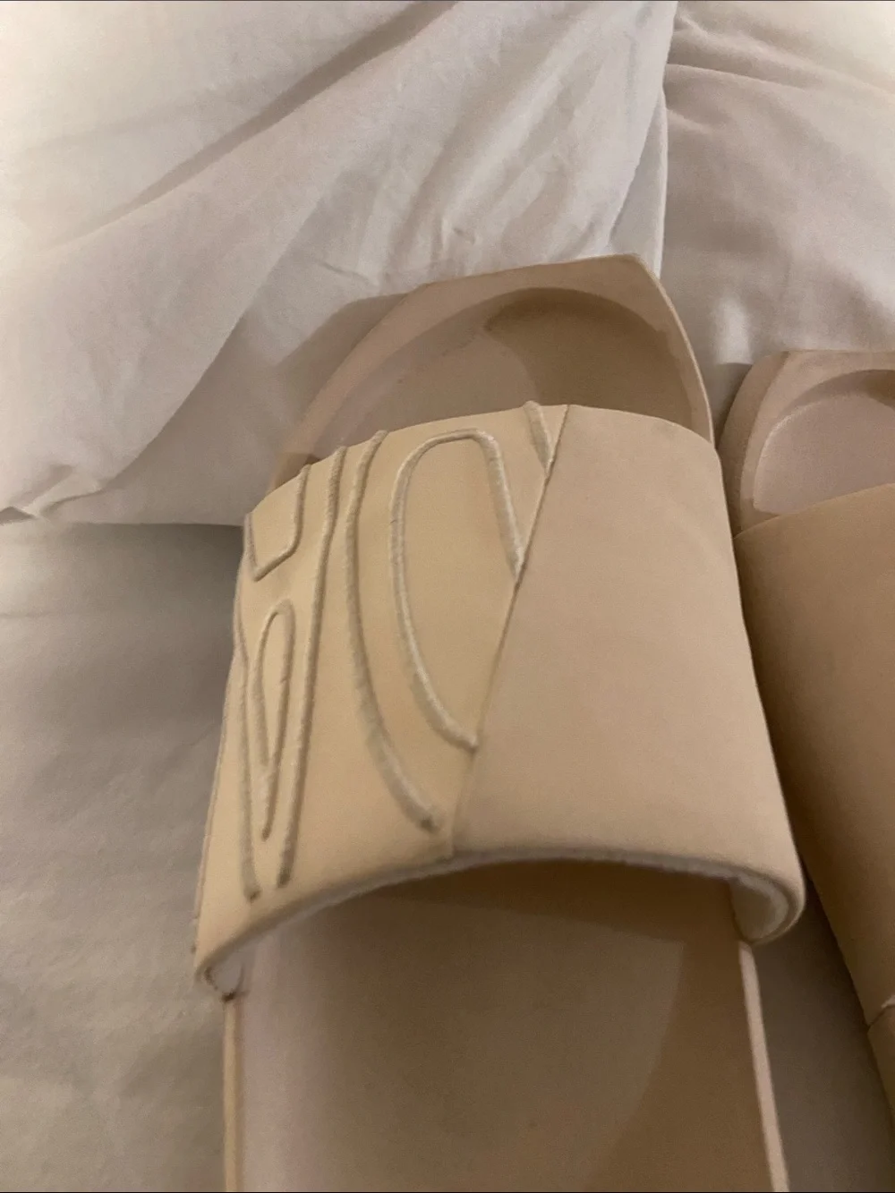 Neutral Beige Slide Sandals - Jordan